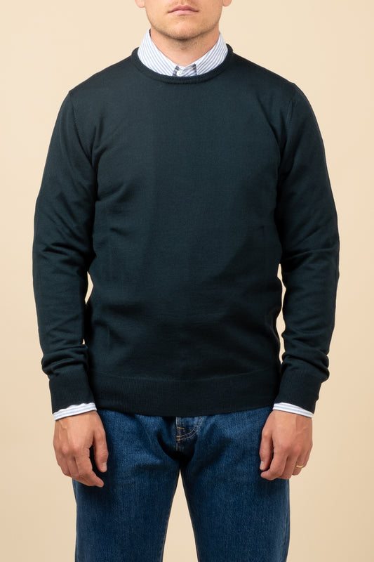Merino Crewneck - Bottle Green