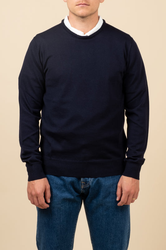 Merino Crewneck - Navy