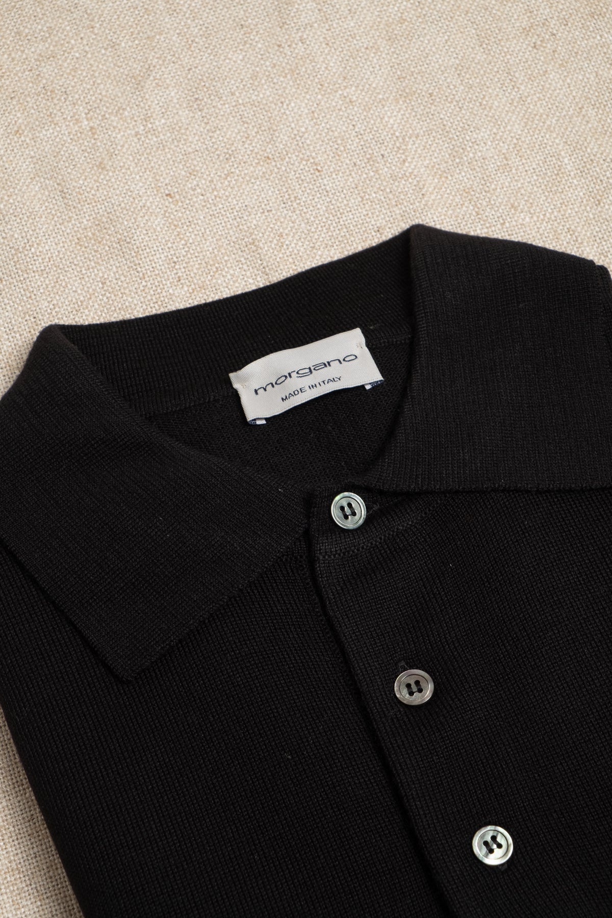 Merino Polo - Black