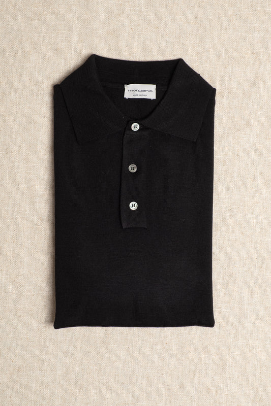 Merino Polo - Black