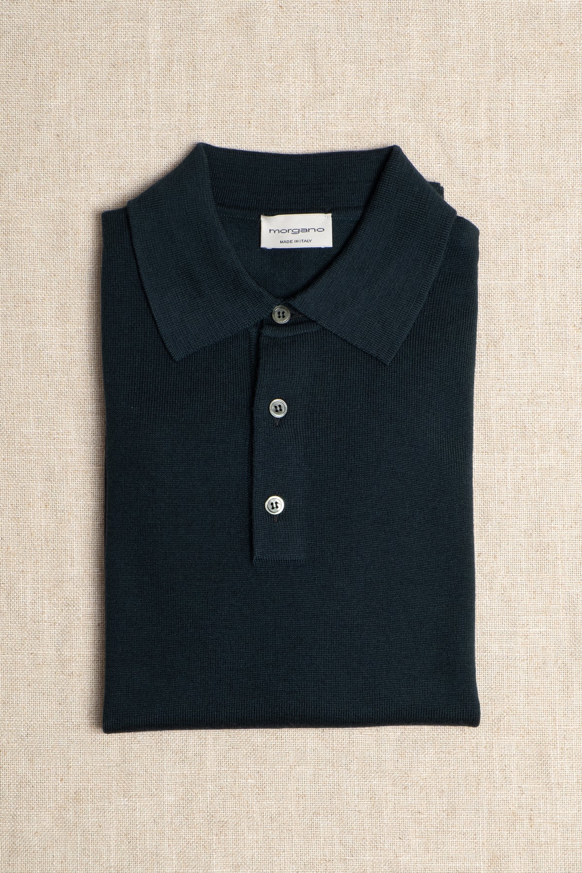 Merino Polo - Bottle Green