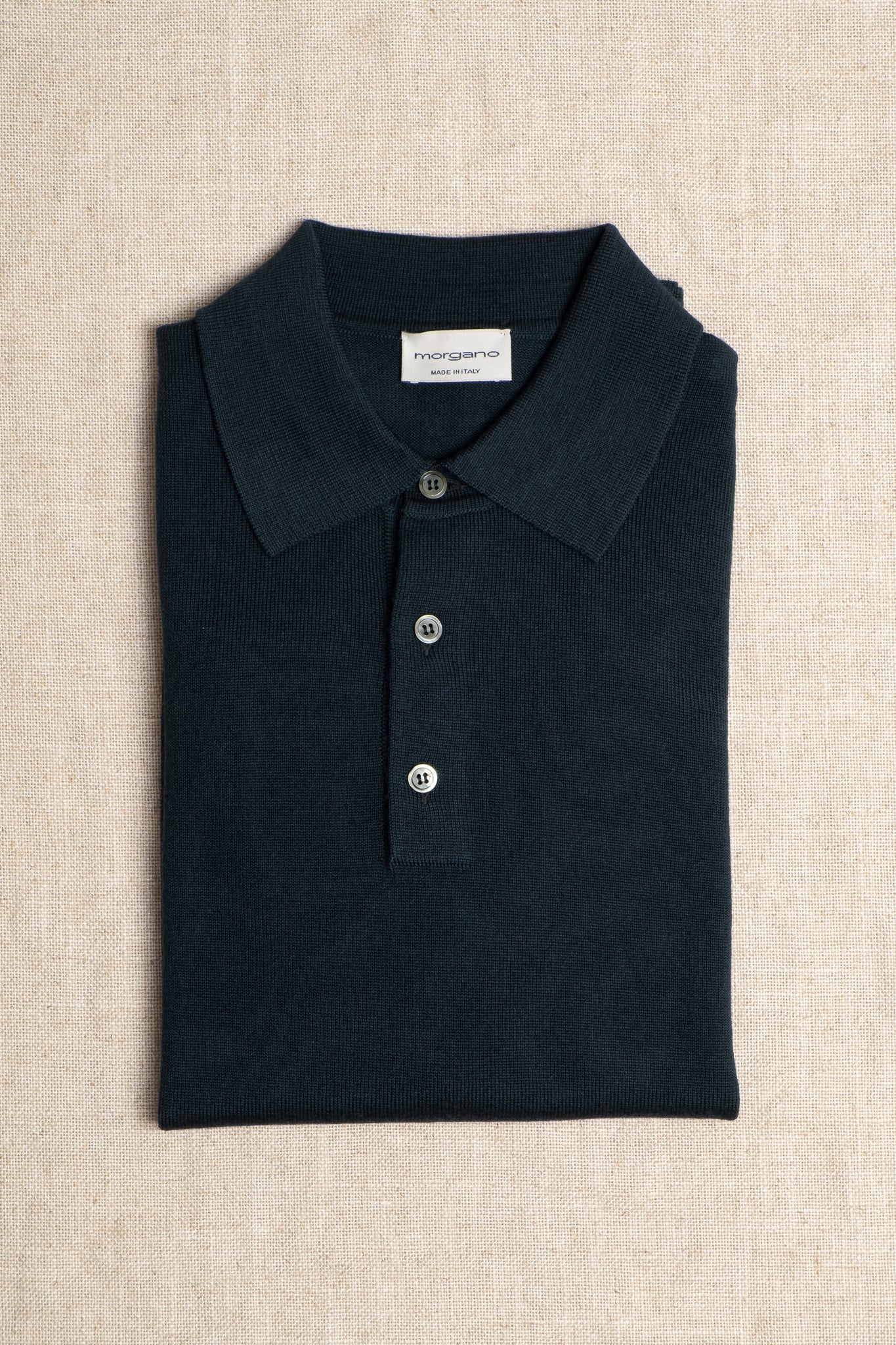Merino Polo - Bottle Green