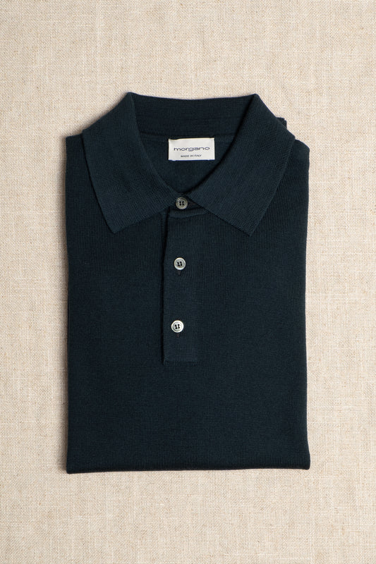 Merino Polo - Bottle Green