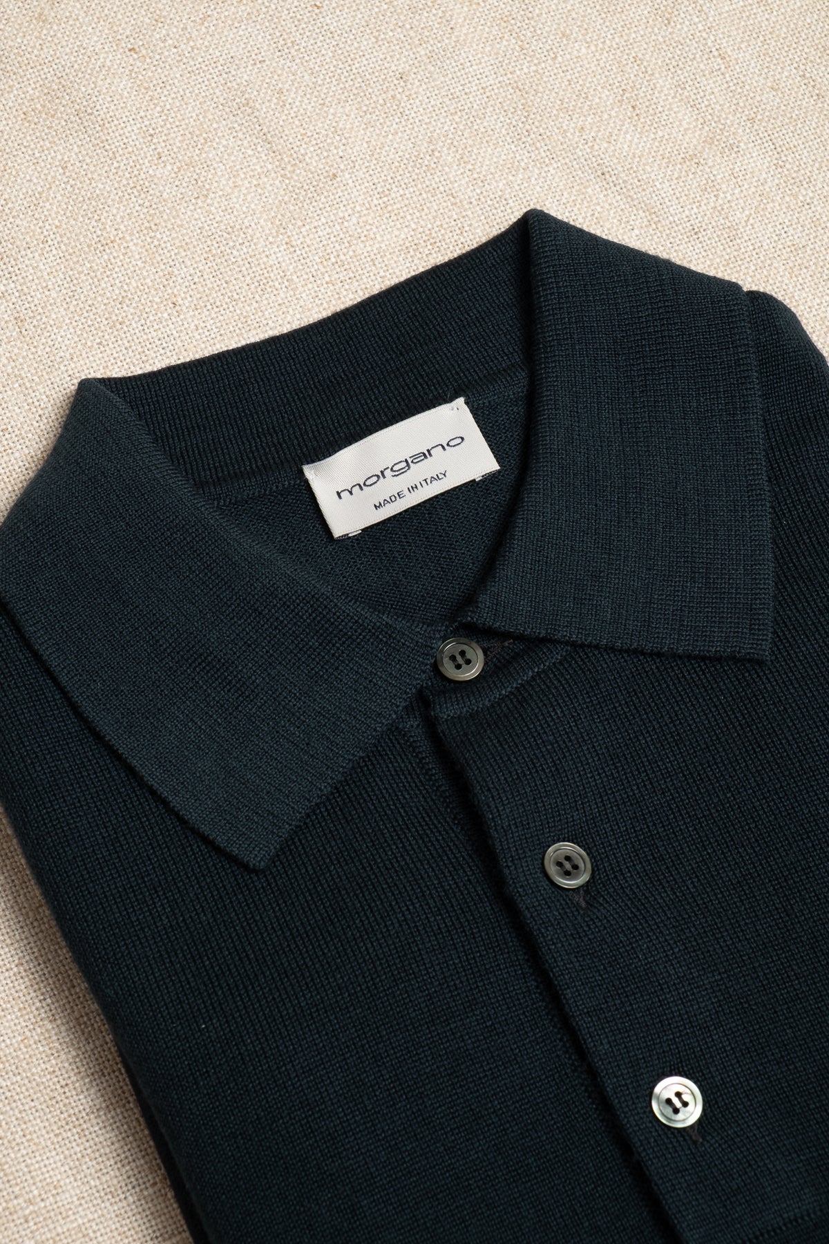 Merino Polo - Bottle Green