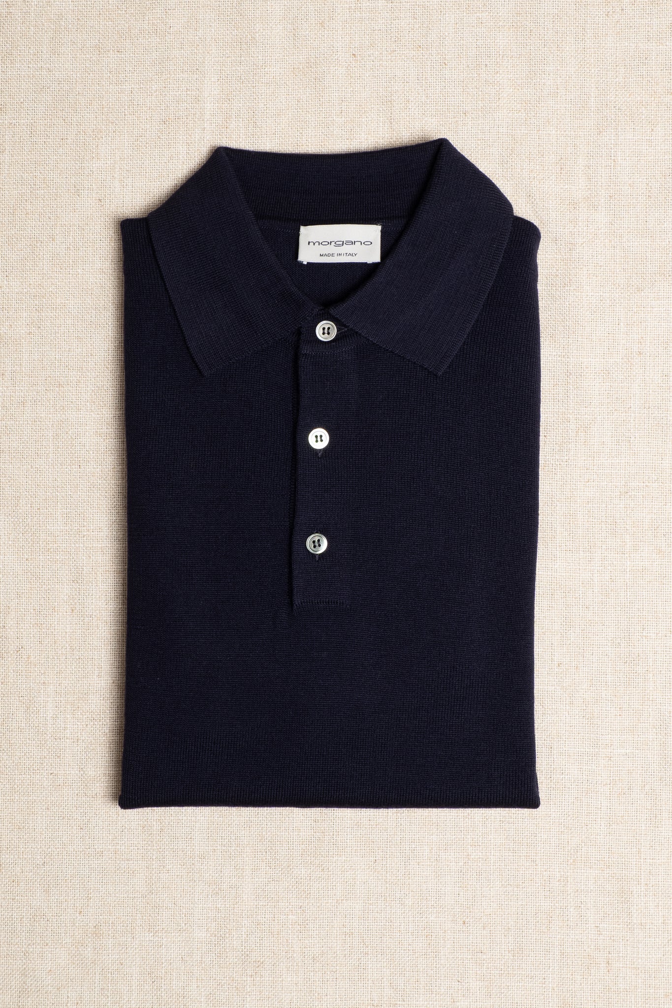 Merino Polo - Navy