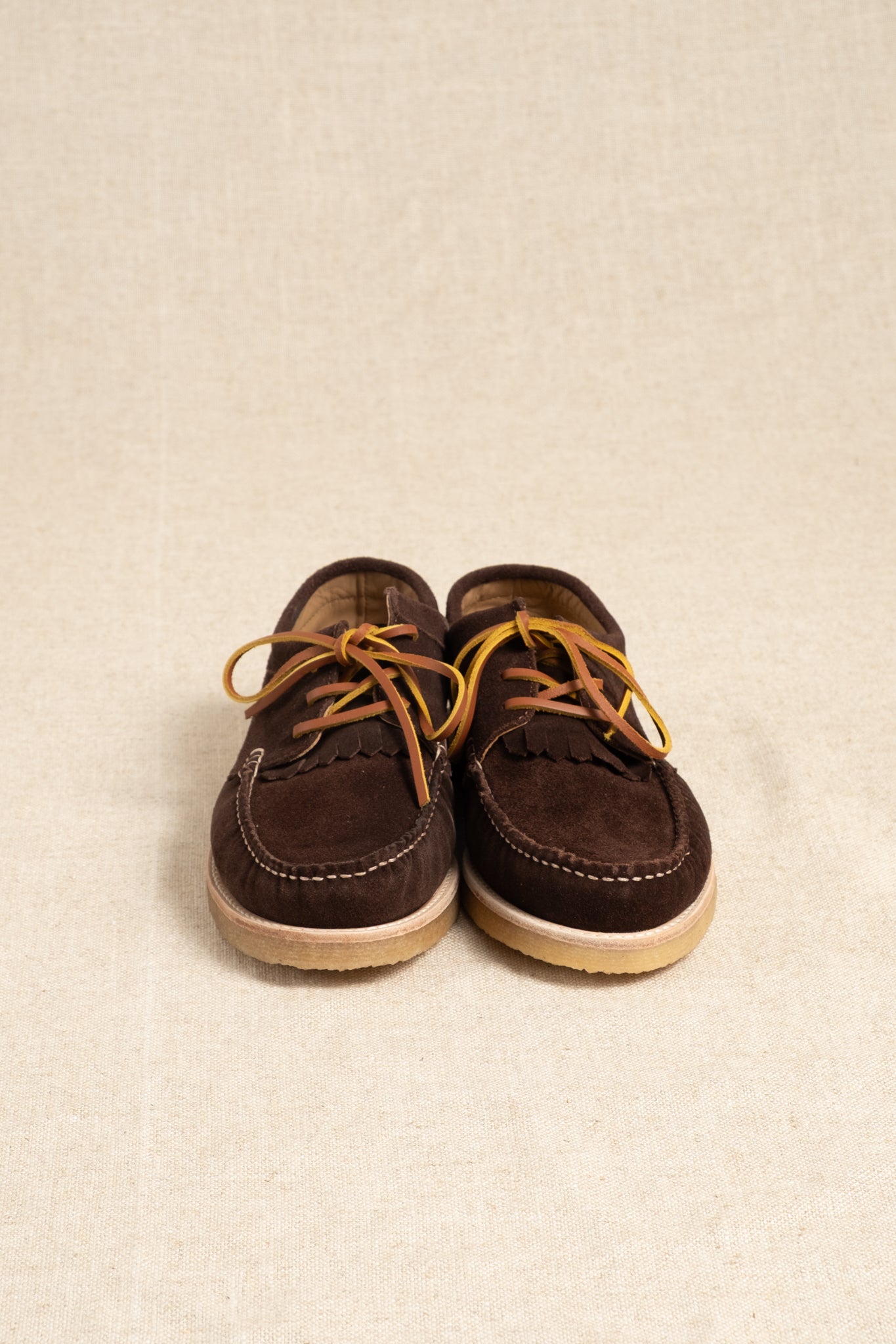 Arrow Moccasin Company Moc Fringe Crepe - Brown – Circle of