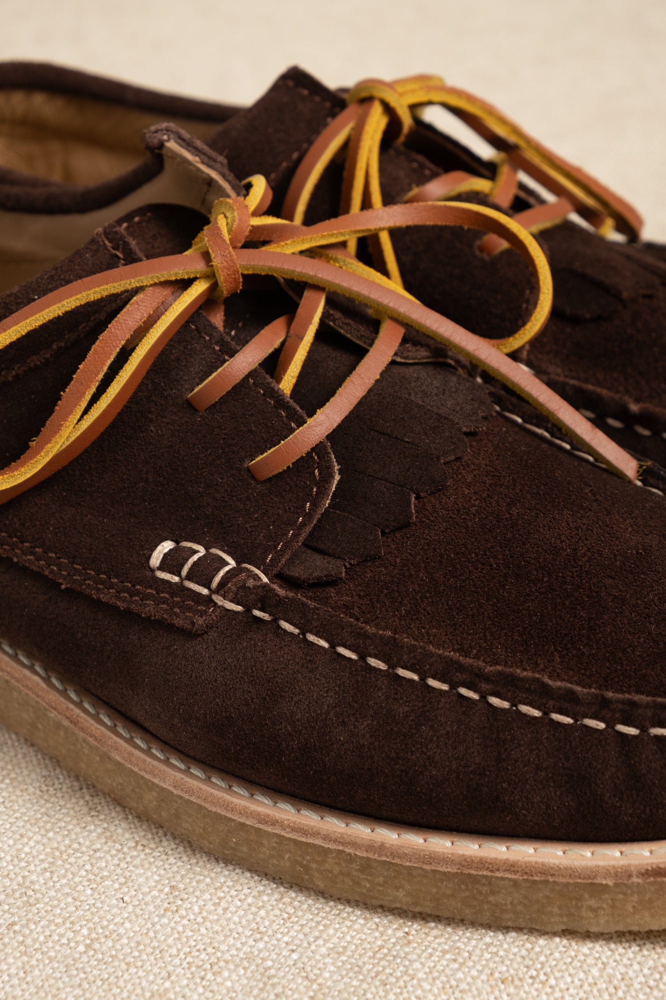 Arrow Moccasin Company Moc Fringe Crepe - Brown – Circle of
