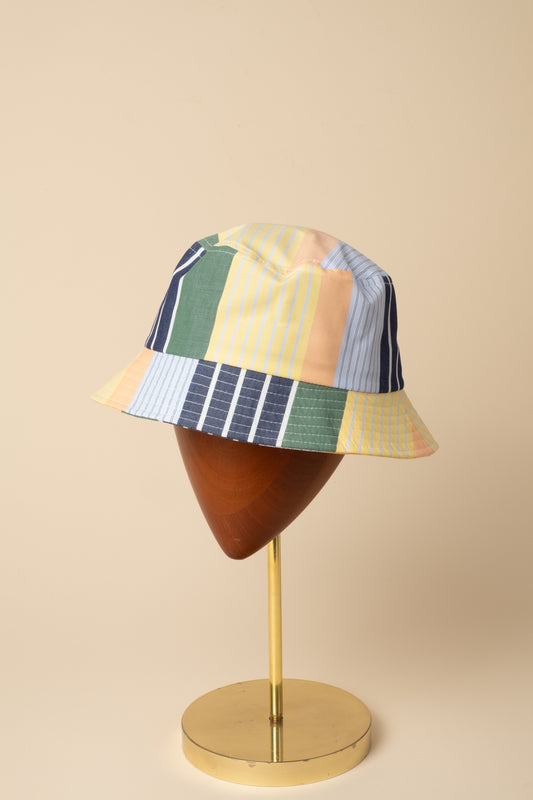 Multi Stripe Bucket Hat - Yellow