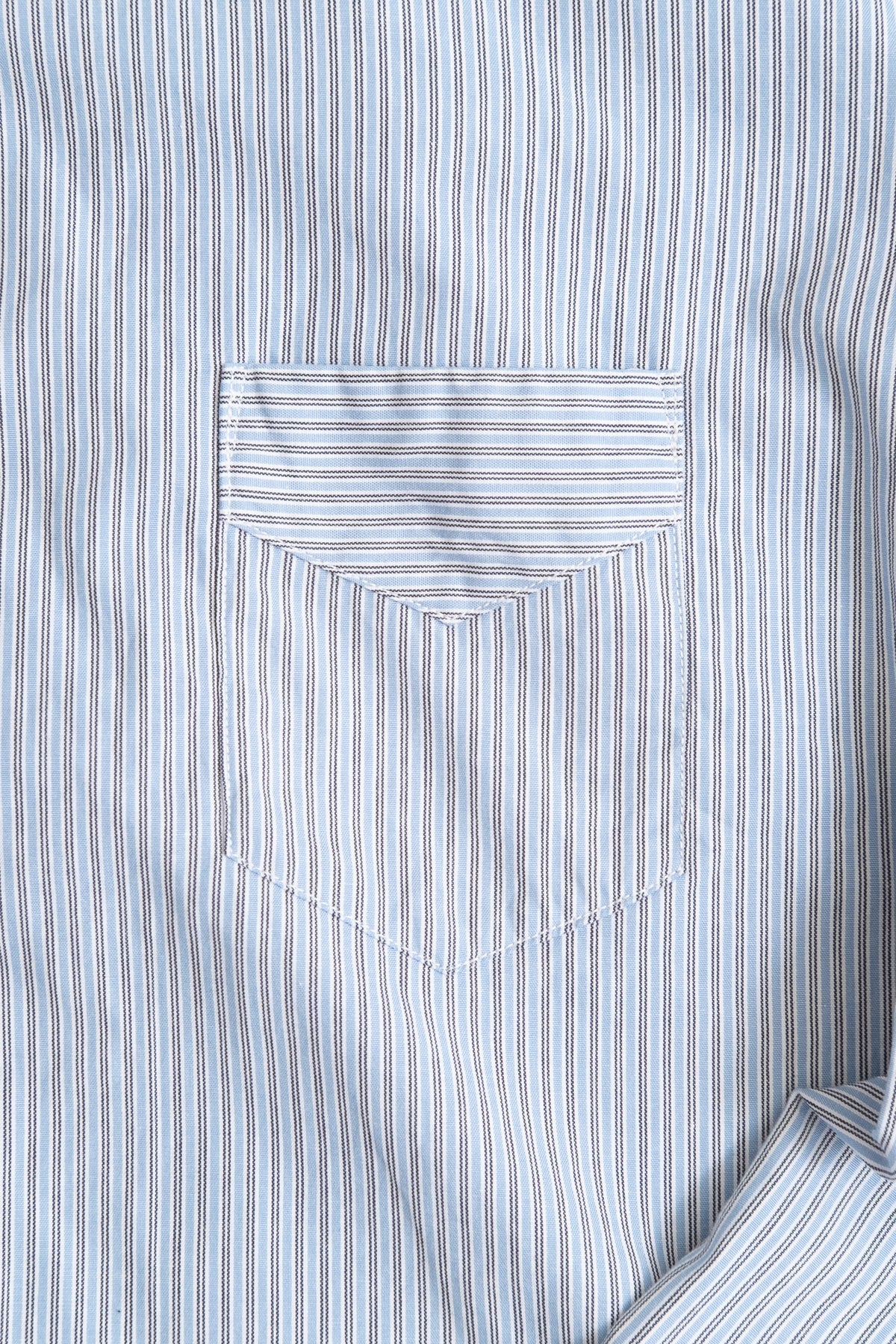 Neutron Feather Chambray Shirt - Two Tone Stripe