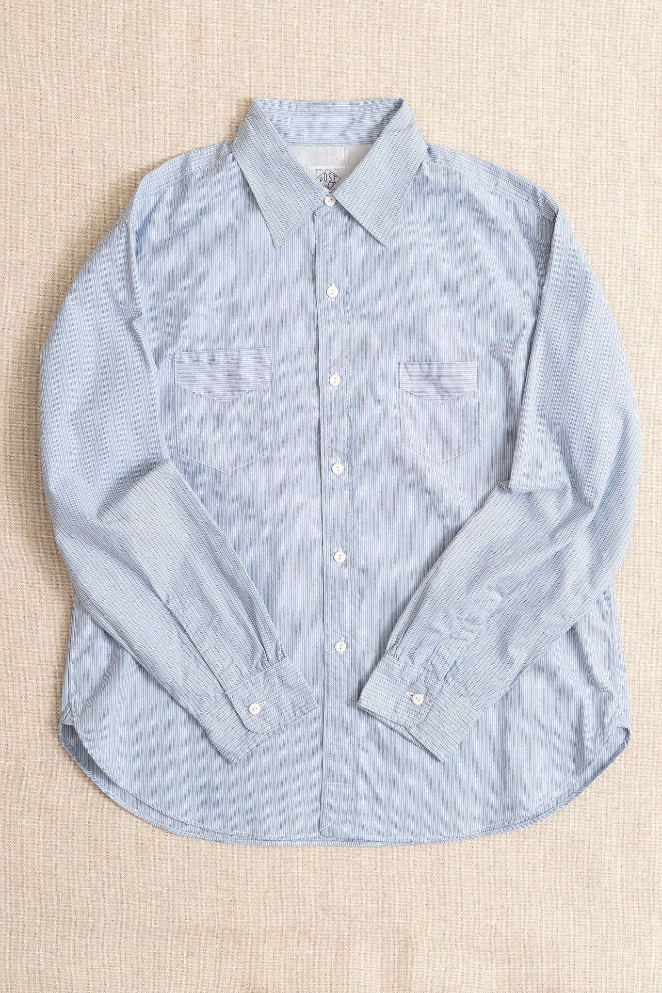Neutron Feather Chambray Shirt - Two Tone Stripe