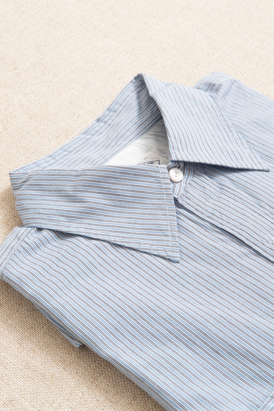 Neutron Feather Chambray Shirt - Two Tone Stripe