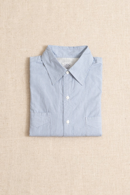 Neutron Feather Chambray Shirt - Two Tone Stripe