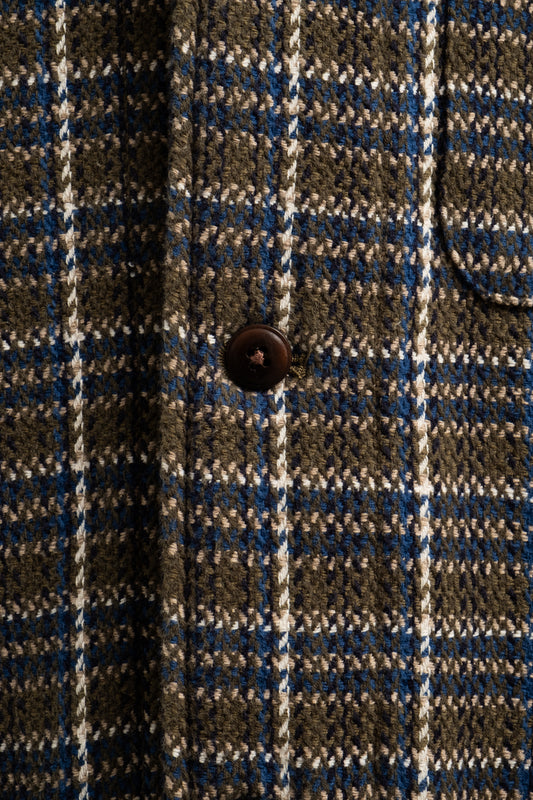 No.106 Shirt Jacket Chevron Weave - Green x Blue