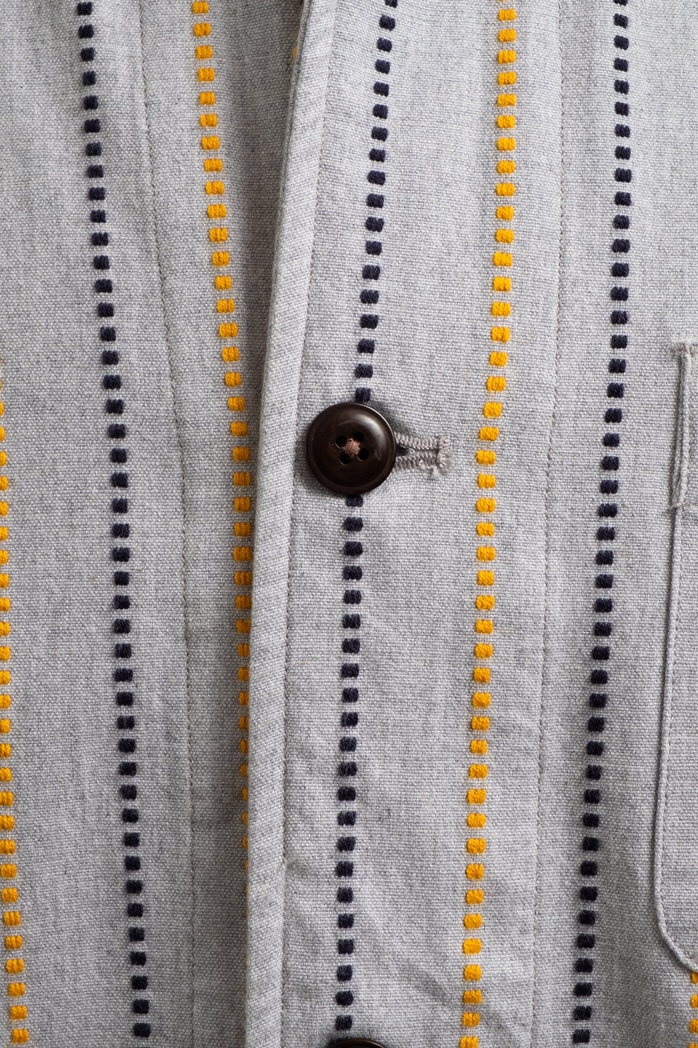 No.106 Shirt Jacket Jacquard Weave - Yellow Stripe