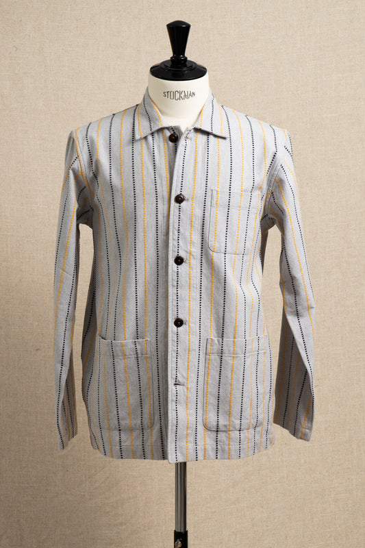 No.106 Shirt Jacket Jacquard Weave - Yellow Stripe