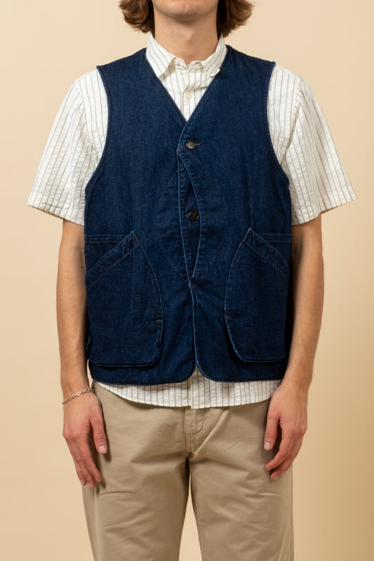 No.2 DEE Vest 8oz Denim - Deep Wash