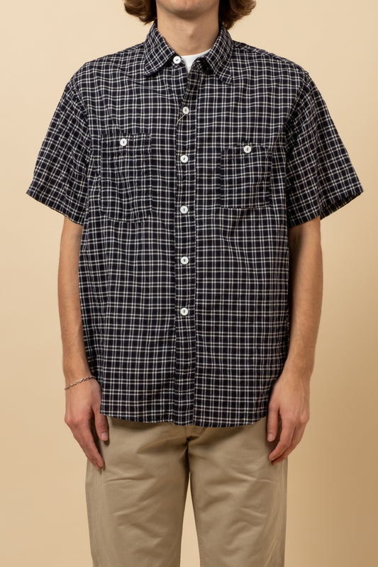 No.6 Shirt Plaid Seersucker - Navy