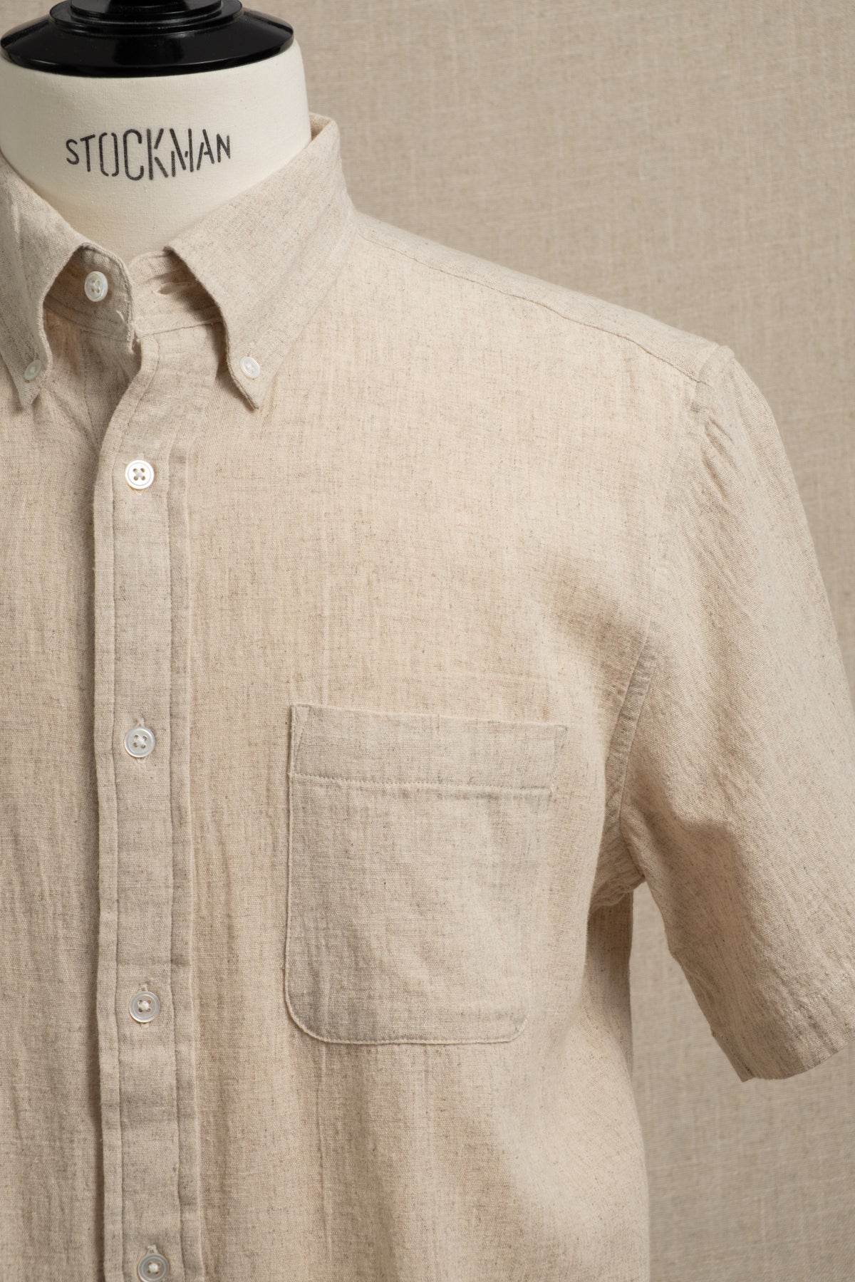 No.6 Short Sleeve Stout Weave - Natural