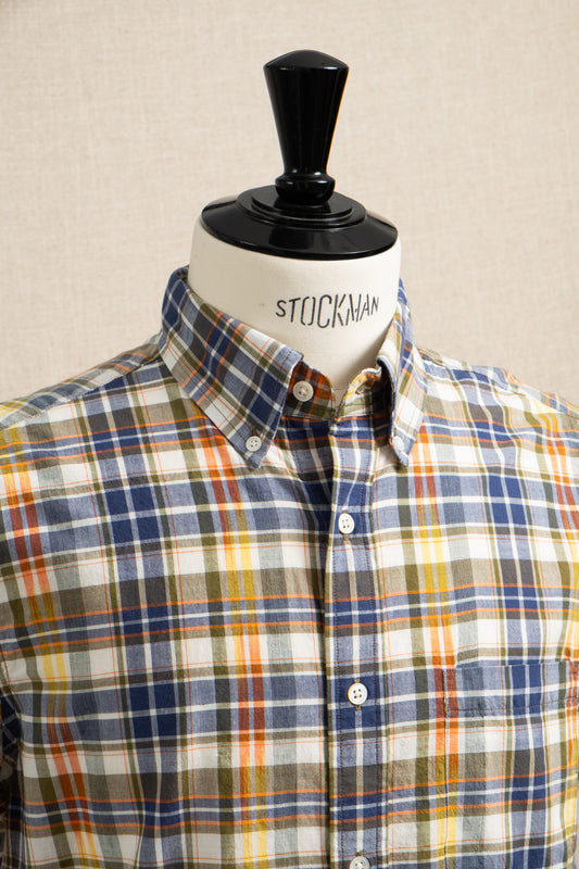 No.6 Short Sleeve Ikat Check - Multi