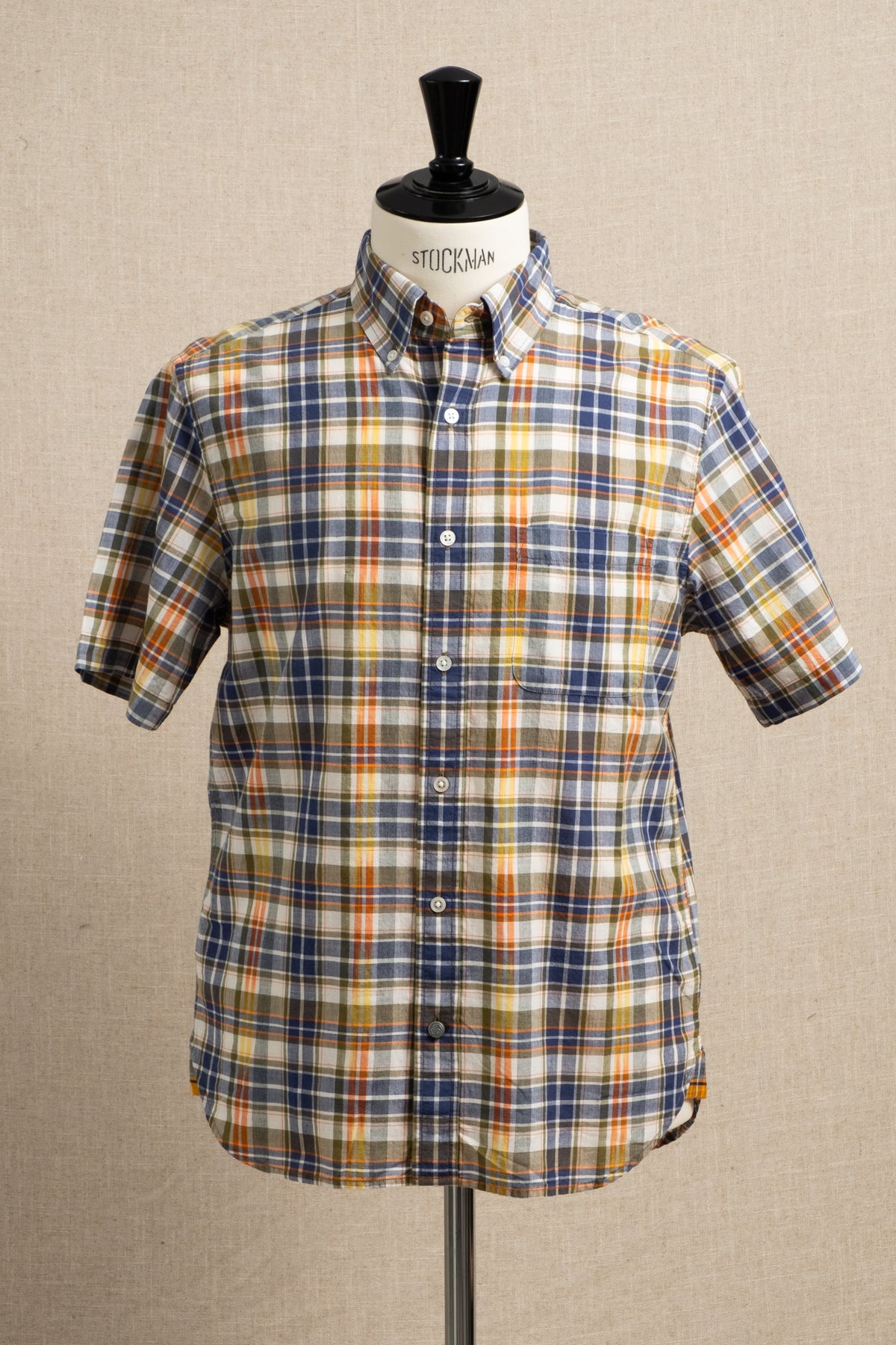 No.6 Short Sleeve Ikat Check - Multi