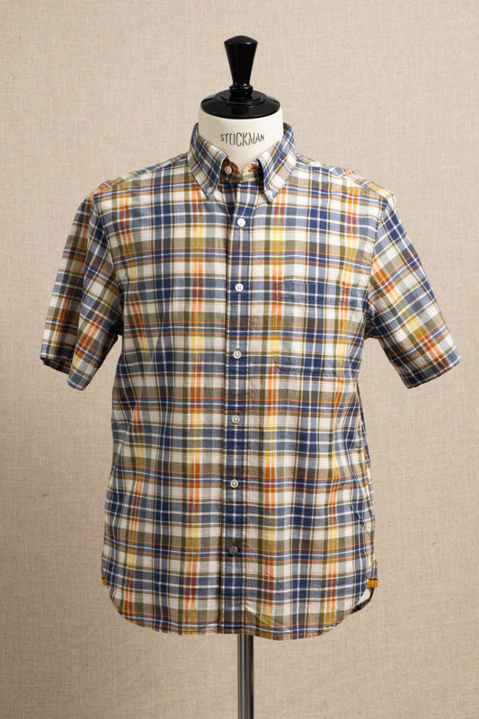 No.6 Short Sleeve Ikat Check - Multi