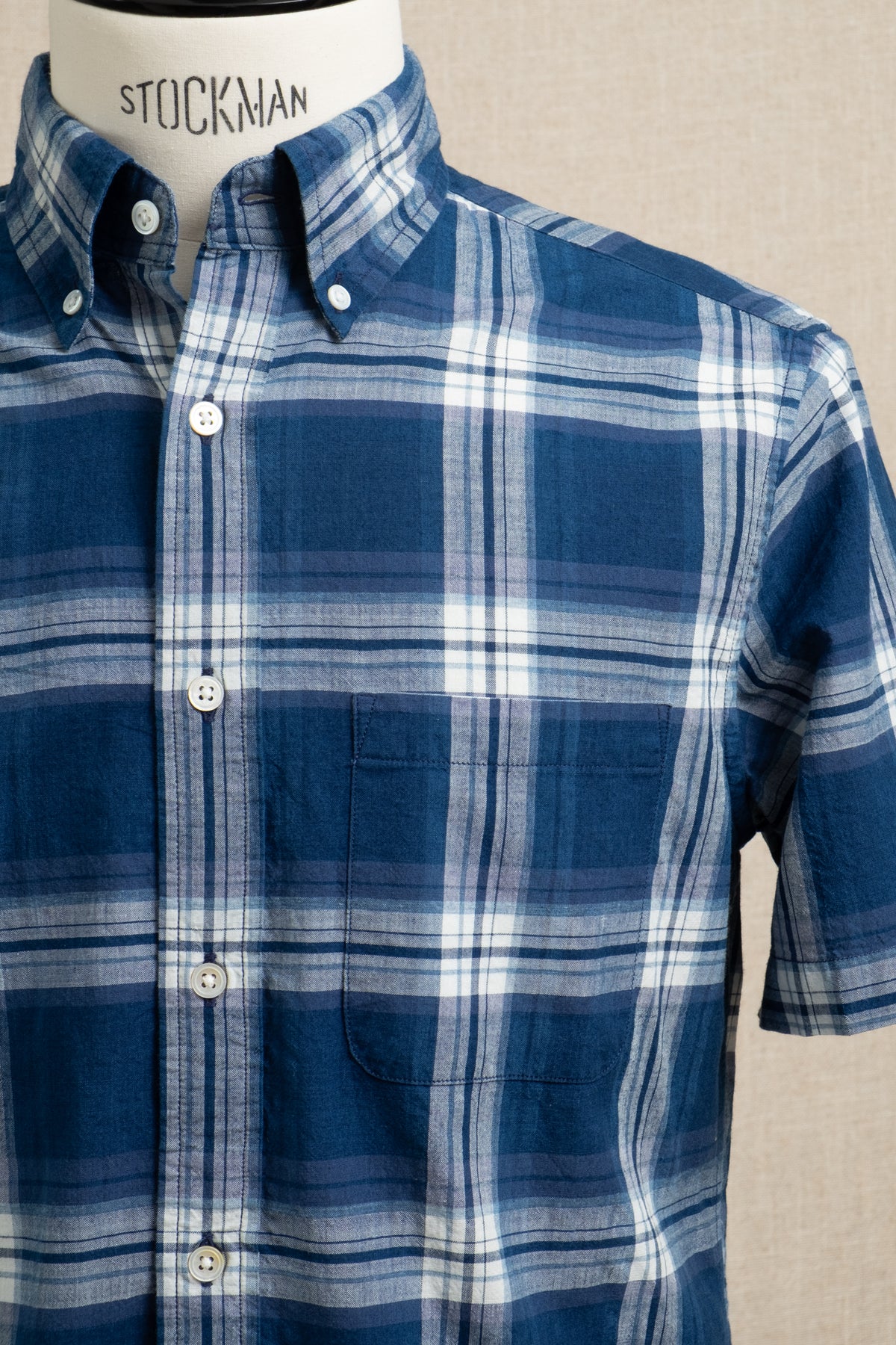 No.6 Short Sleeve Madras Check - Navy x White