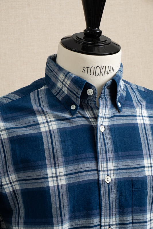 No.6 Short Sleeve Madras Check - Navy x White