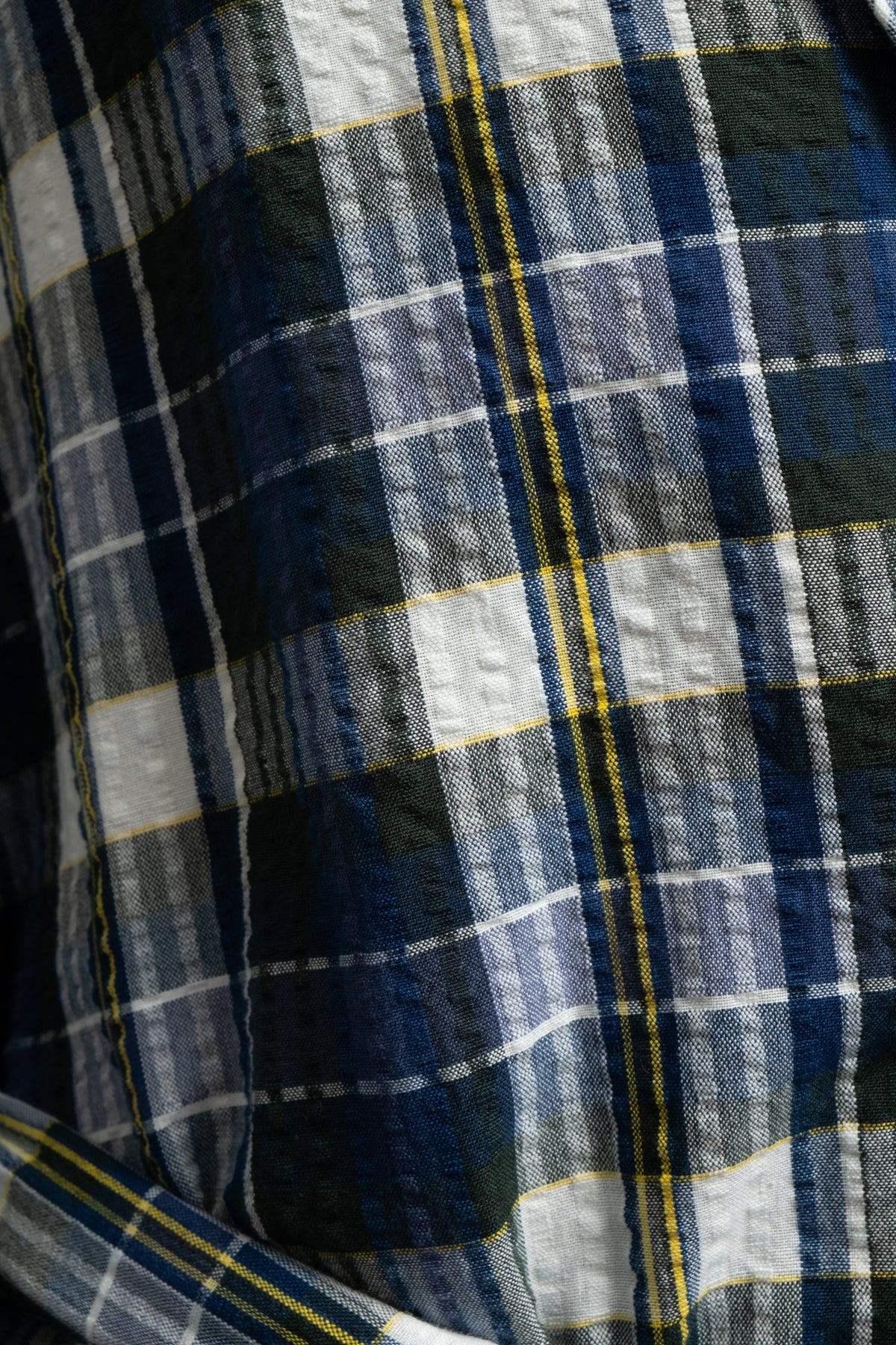 No.83 Madras Seersucker Robe - Multi Check