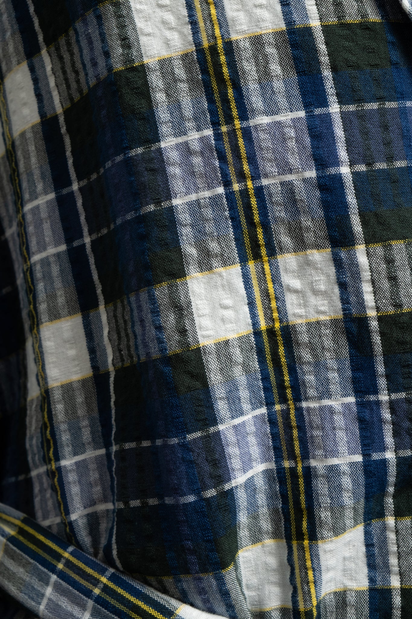 No.83 Madras Seersucker Robe - Multi Check