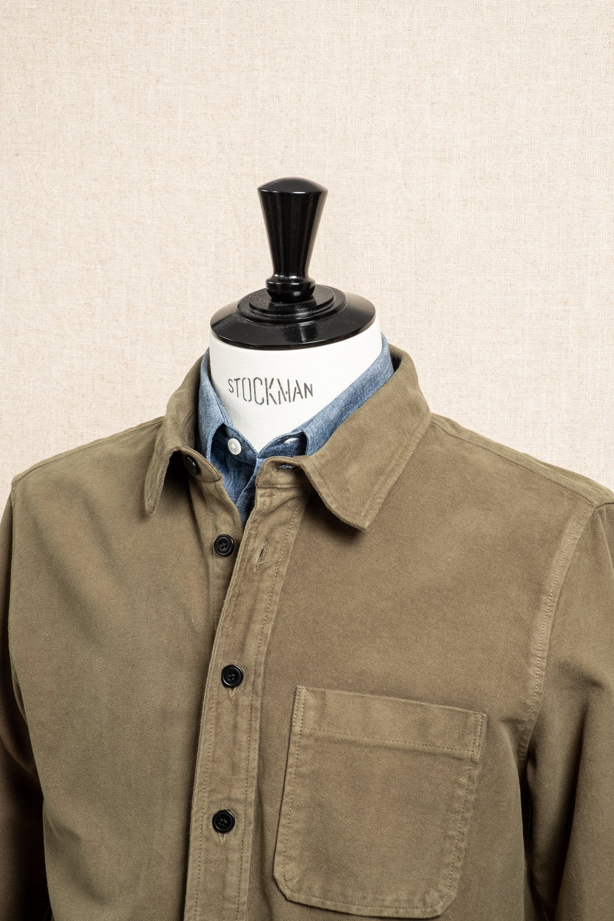 Overshirt Soft Moleskin - Olive