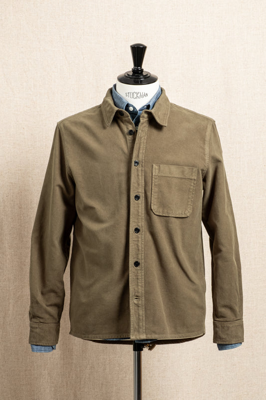Overshirt Soft Moleskin - Olive