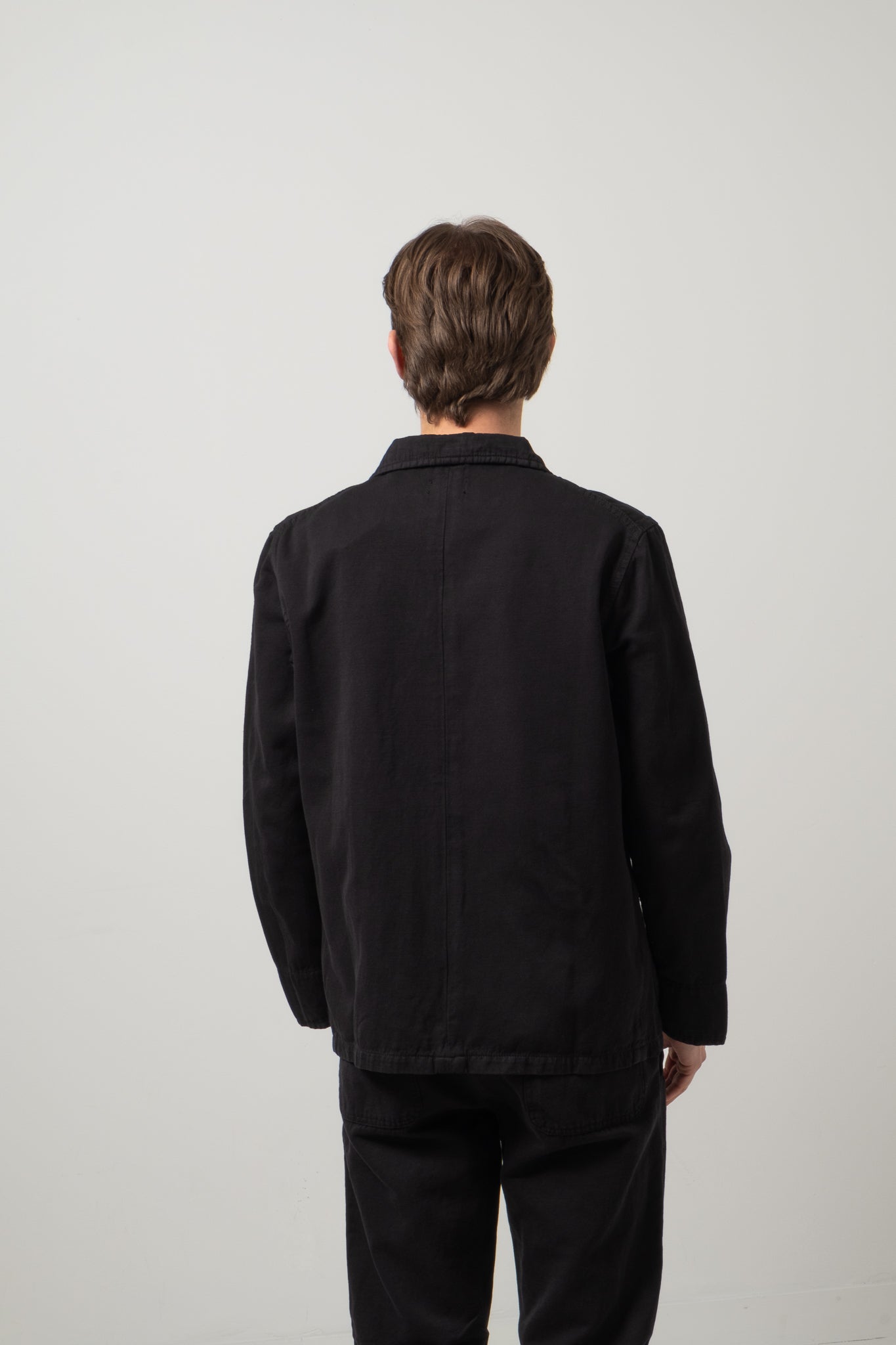 Painter Jacket Light Cotton Linen - Black