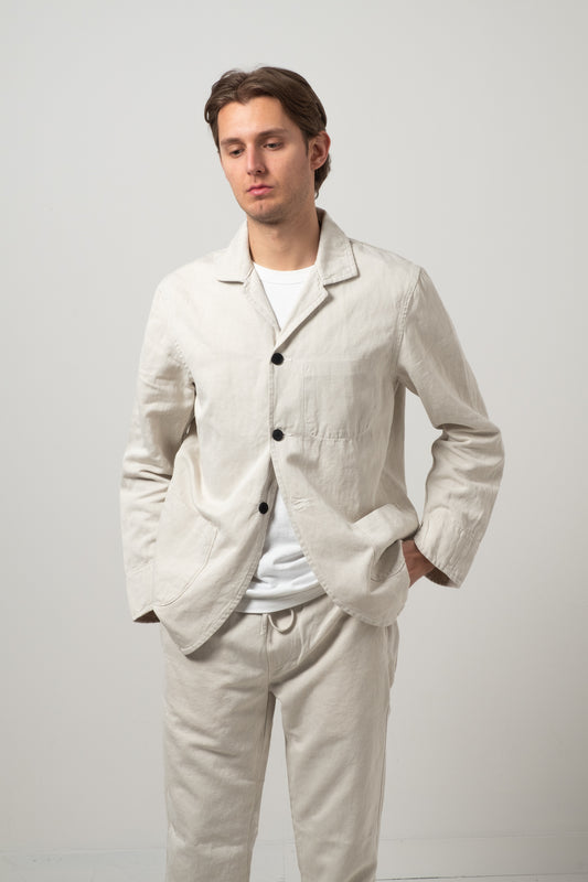 Painter Jacket Light Cotton Linen - Ecru