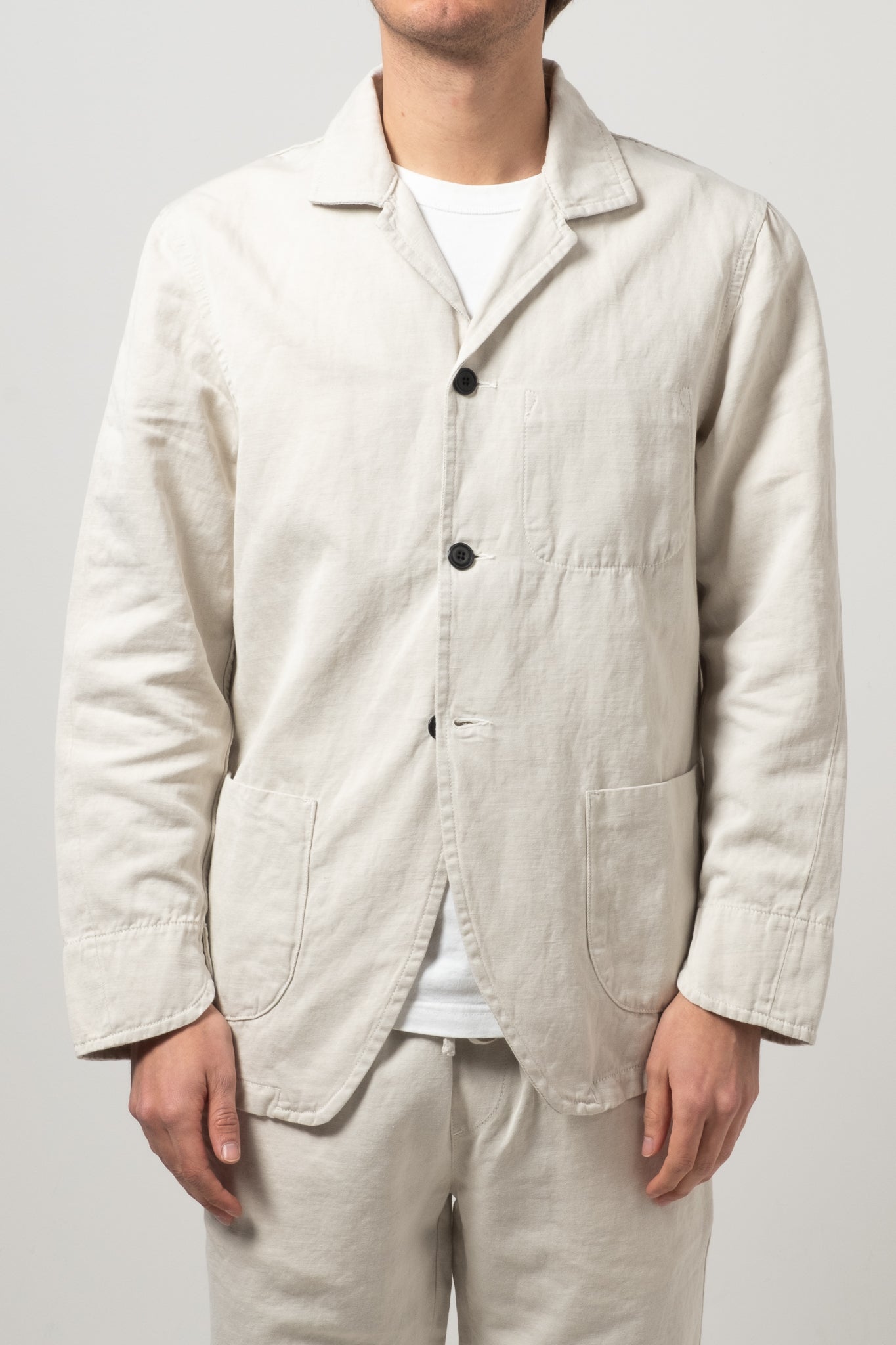 Painter Jacket Light Cotton Linen - Ecru