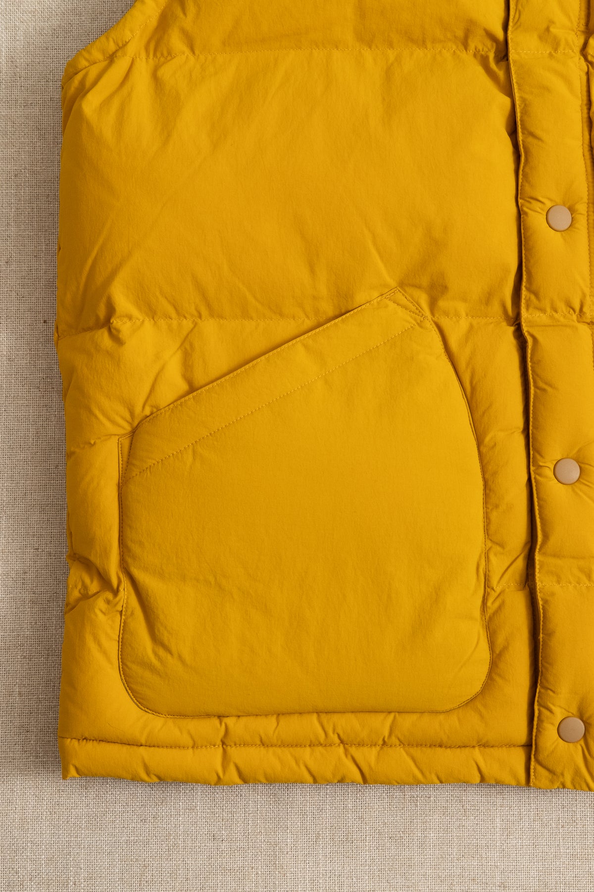 Pathhead Recycled Nylon Puffer Vest - Yellow