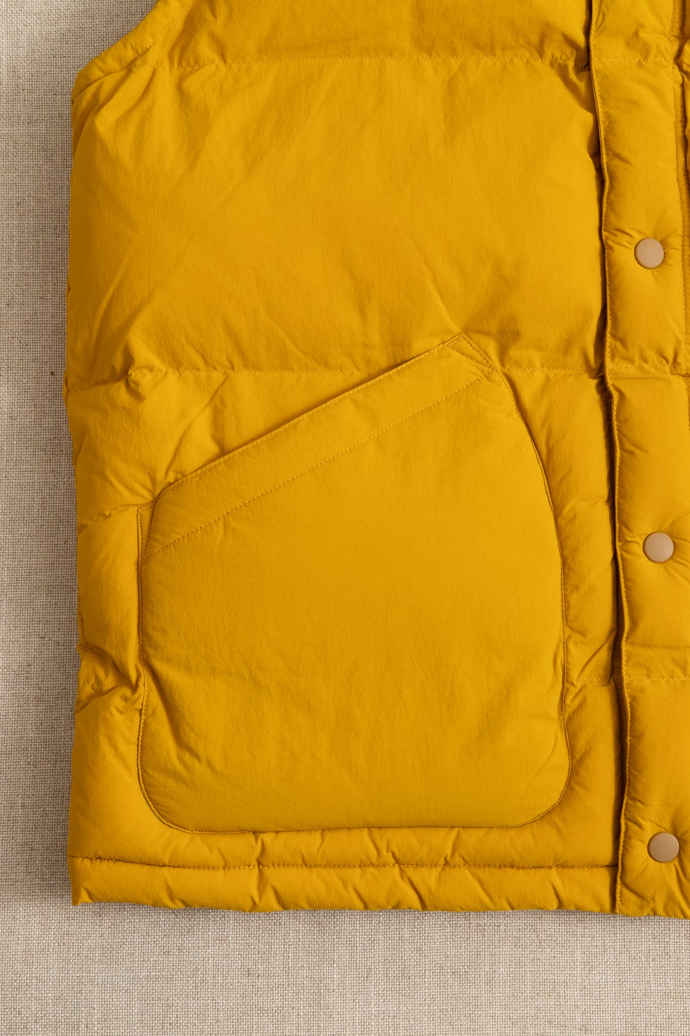Pathhead Recycled Nylon Puffer Vest - Yellow