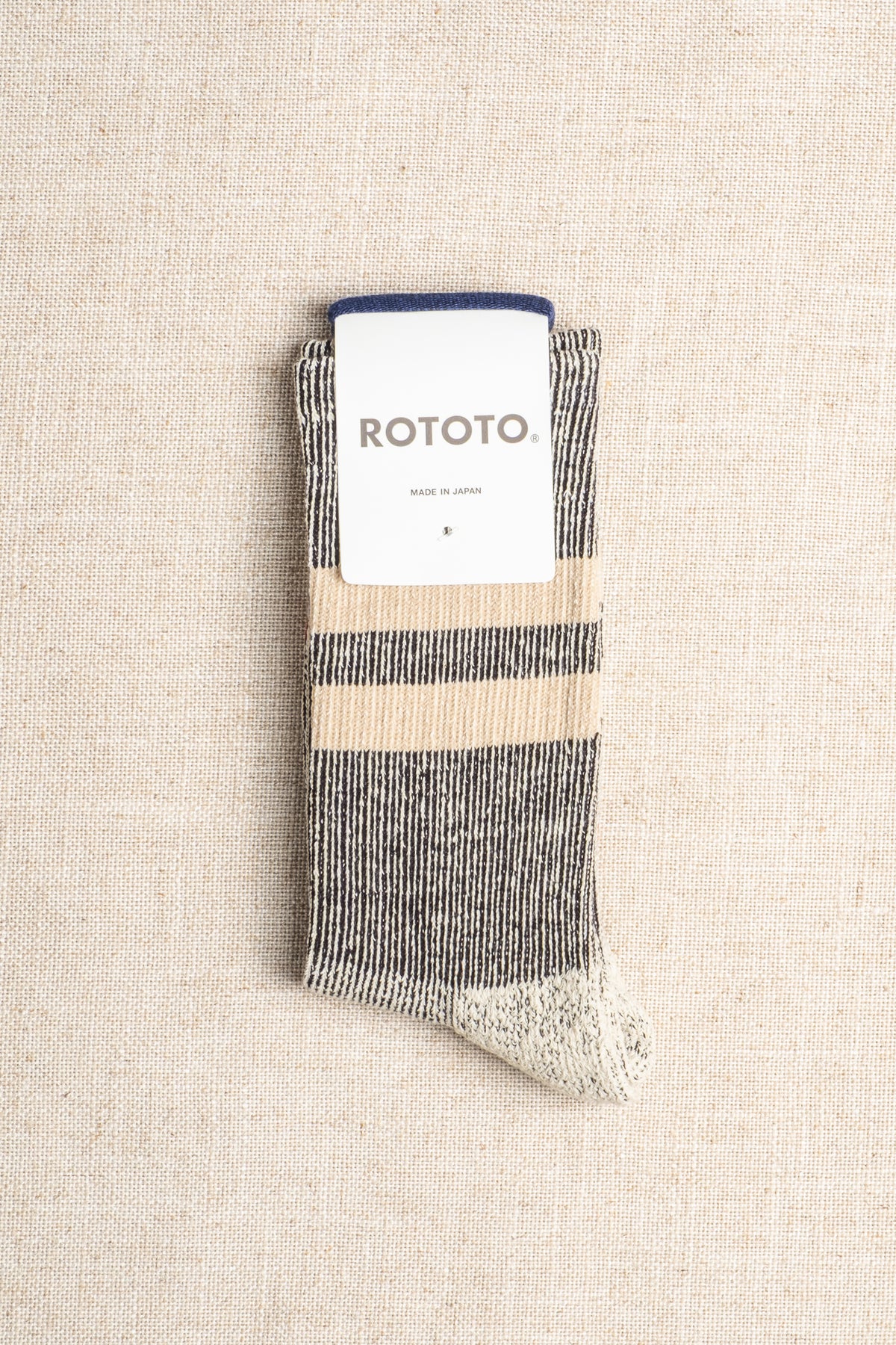 Pile Stripe Marl - Black/Beige