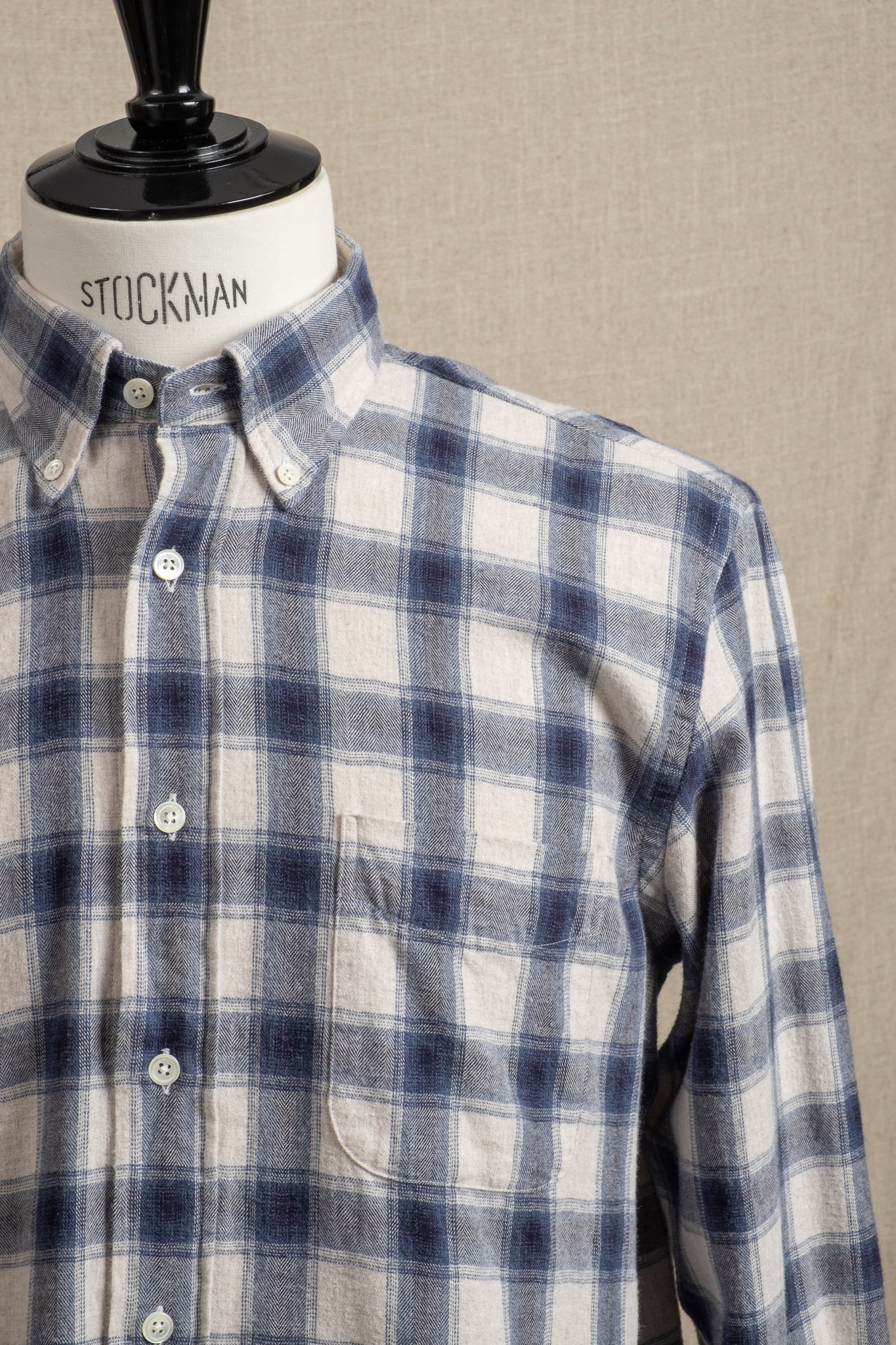 Pitt Shirt - Natural & Blue