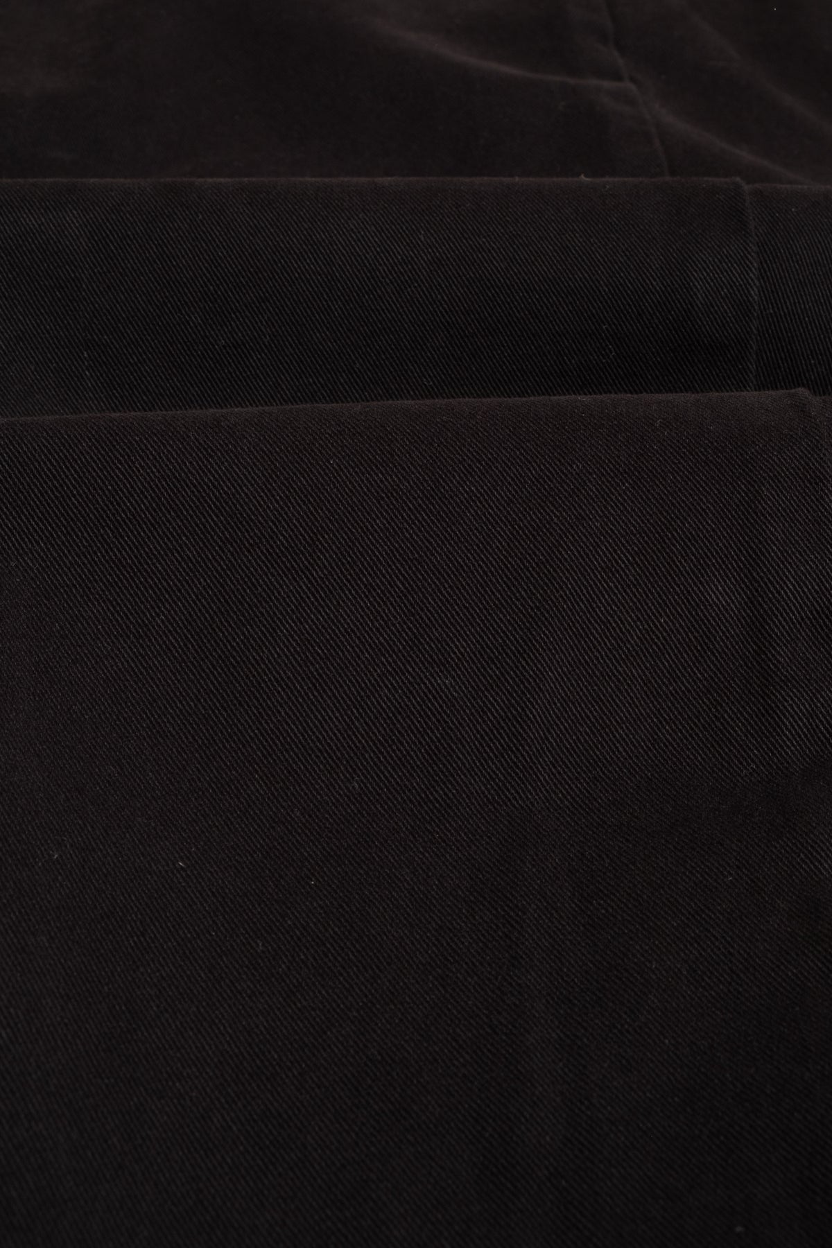 Pleated Twill Pants - Deep Black