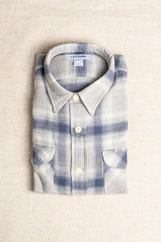 Postman Shirt Japanese Plaid - Blue