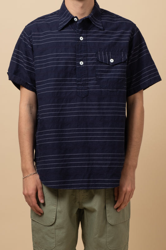Pullover Shirt - Indigo Stripe
