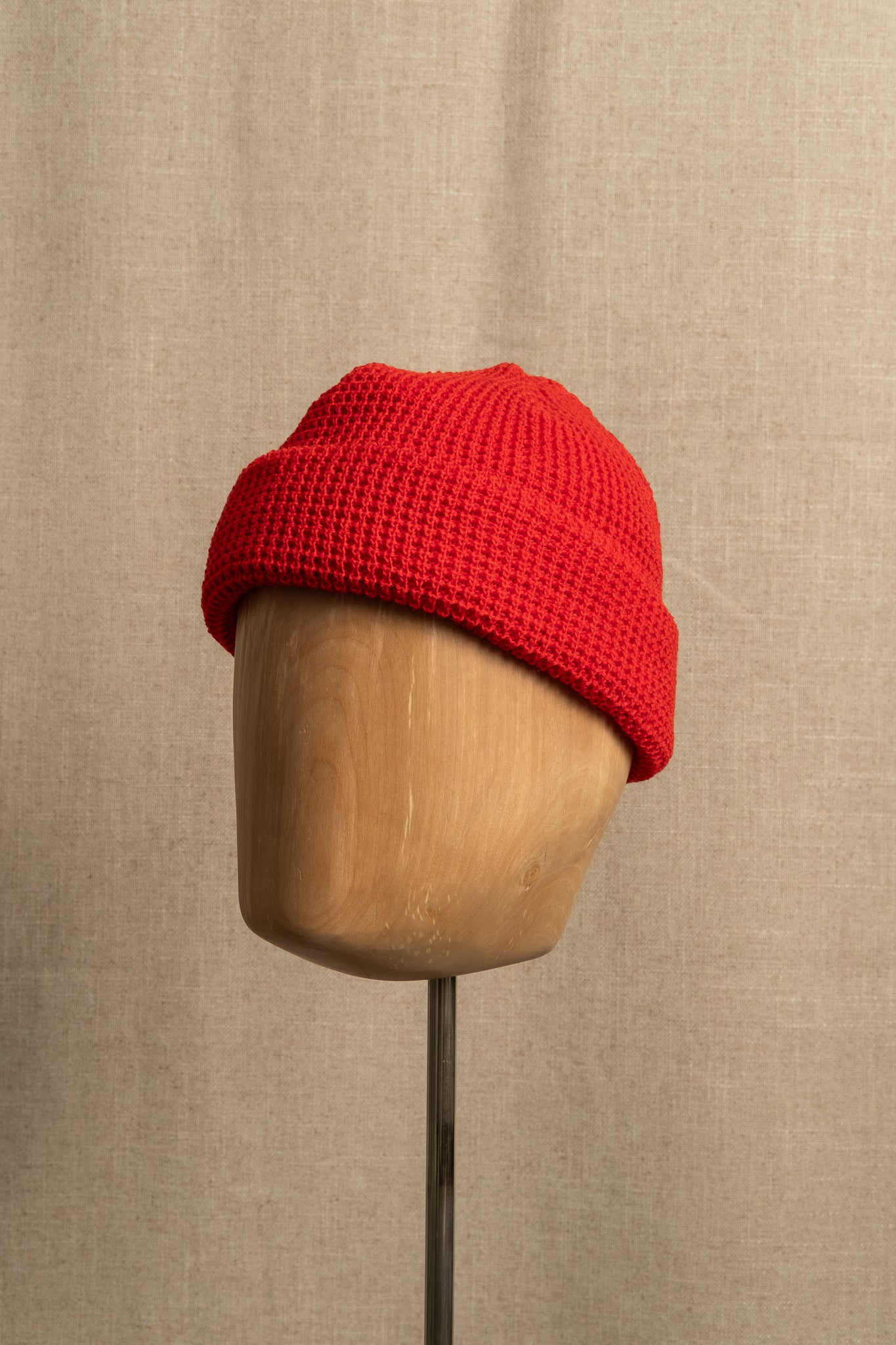 Waffle Watch Cap - Red