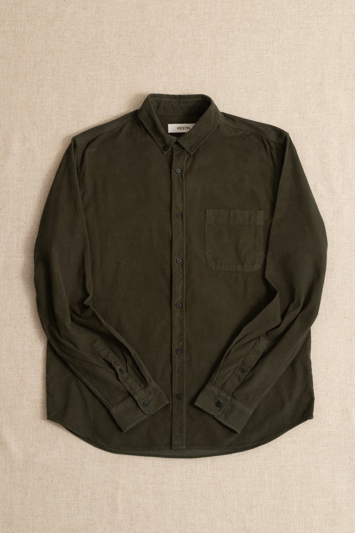 Raeburn 21 Wale Cord Button Down - Olive