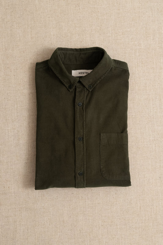 Raeburn 21 Wale Cord Button Down - Olive