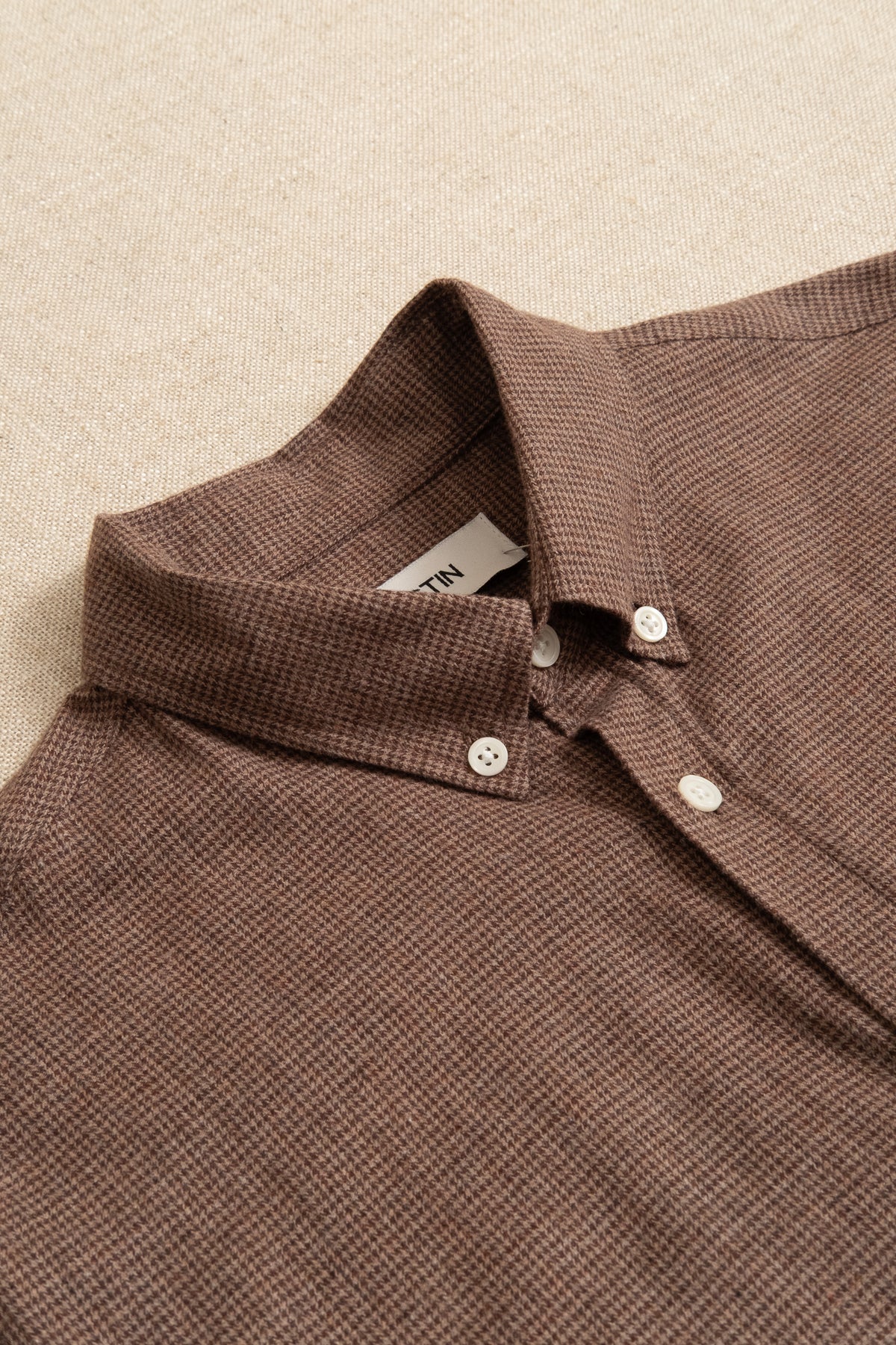Raeburn Houndstooth Button Down - Taupe