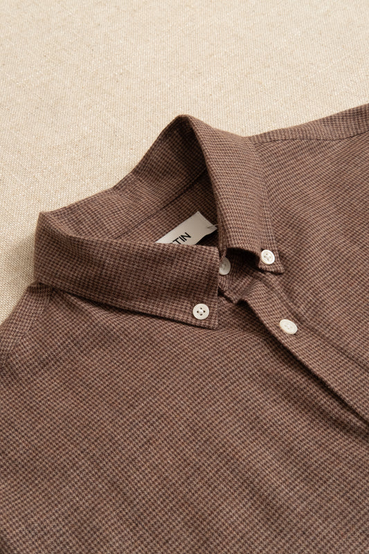 Raeburn Houndstooth Button Down - Taupe