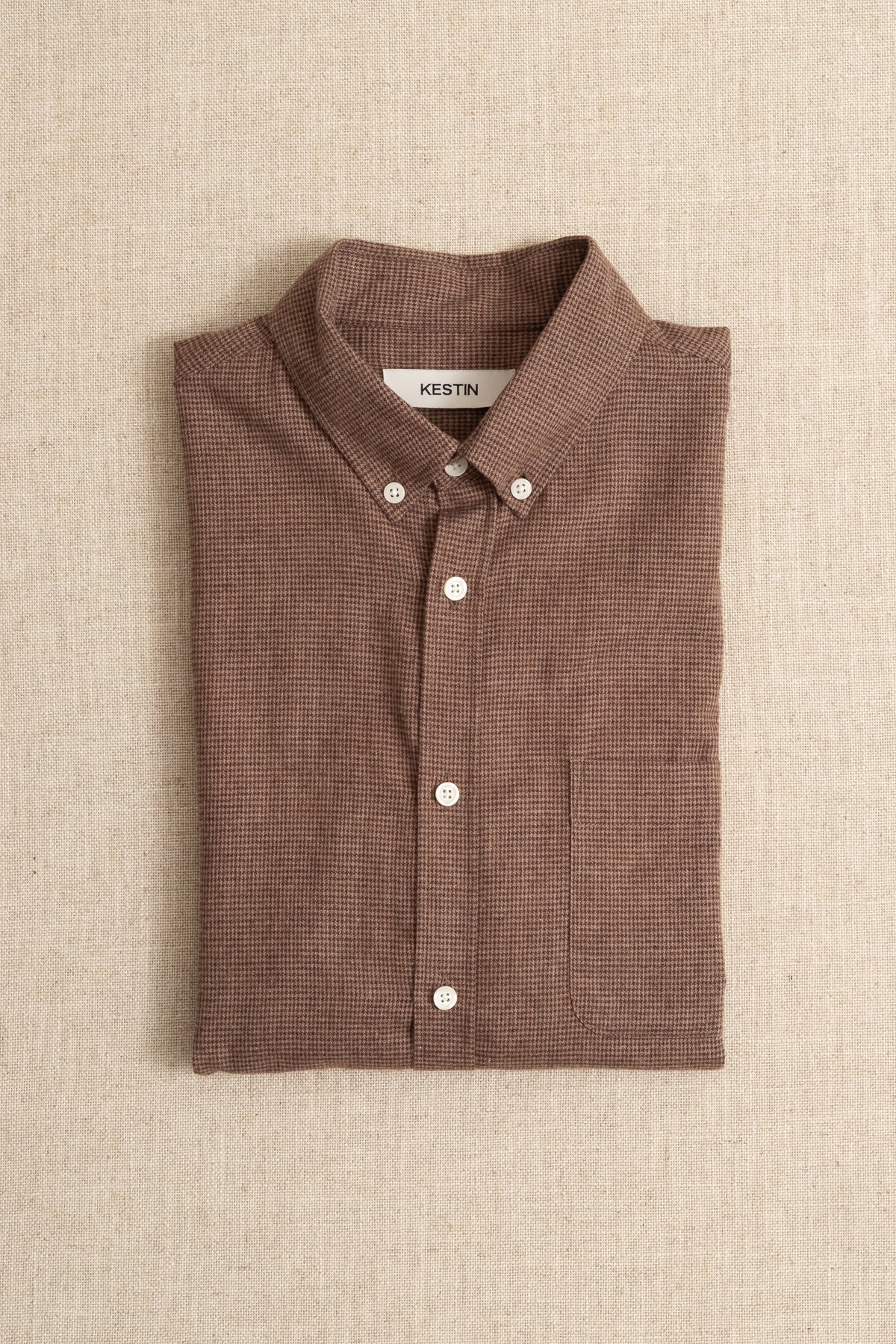Raeburn Houndstooth Button Down - Taupe