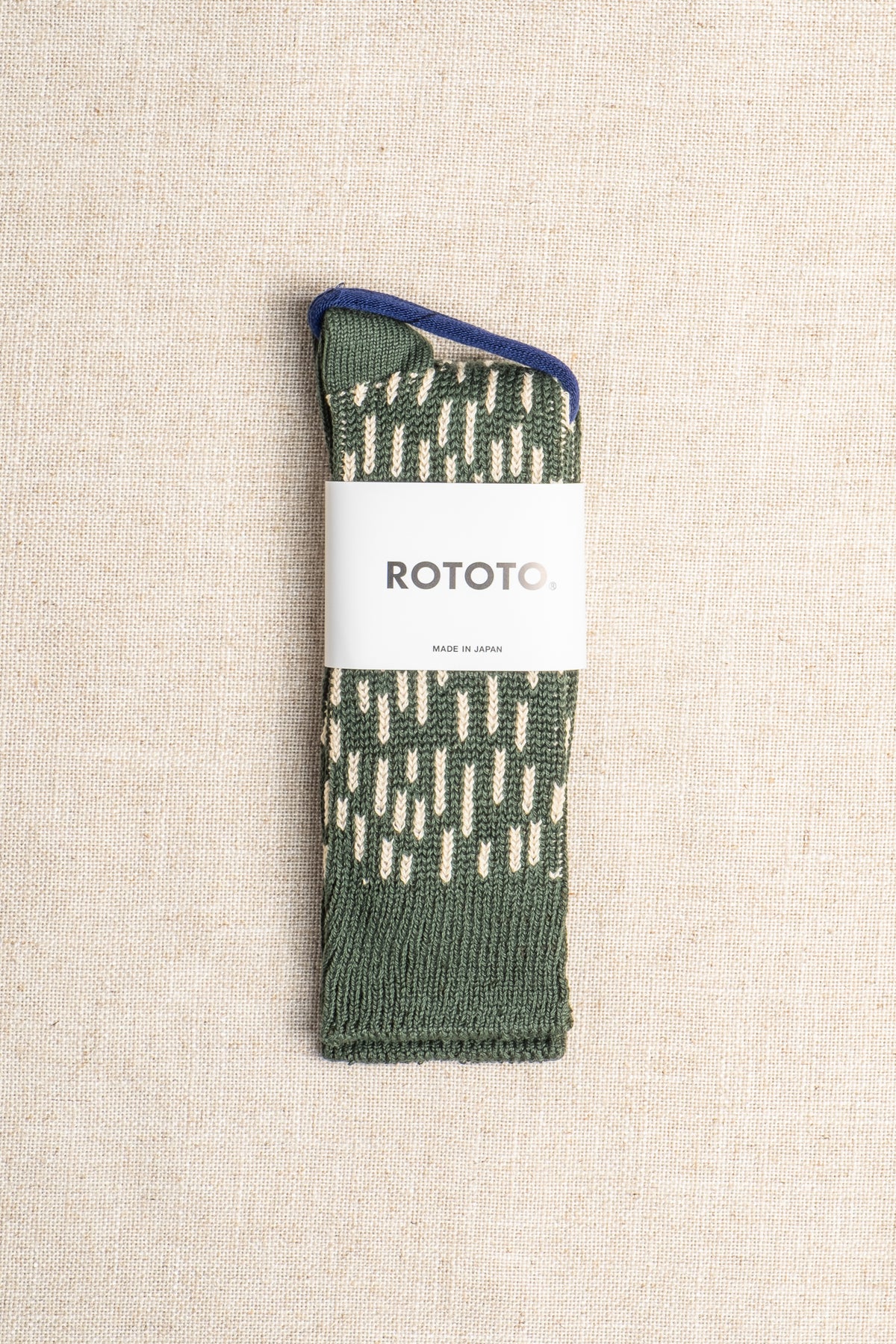 Rain Drop Crew - Green/Ivory