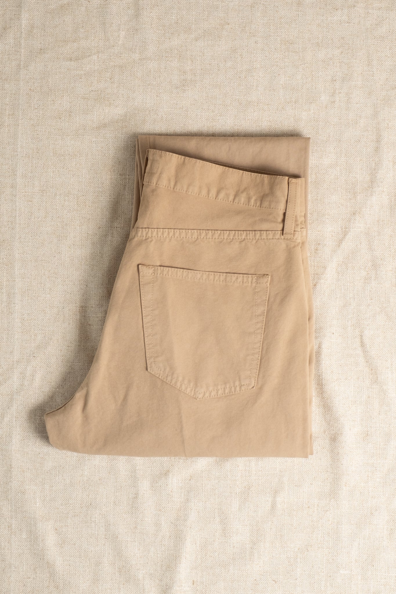 Relaxed Five-Pocket Light Canvas - Beige