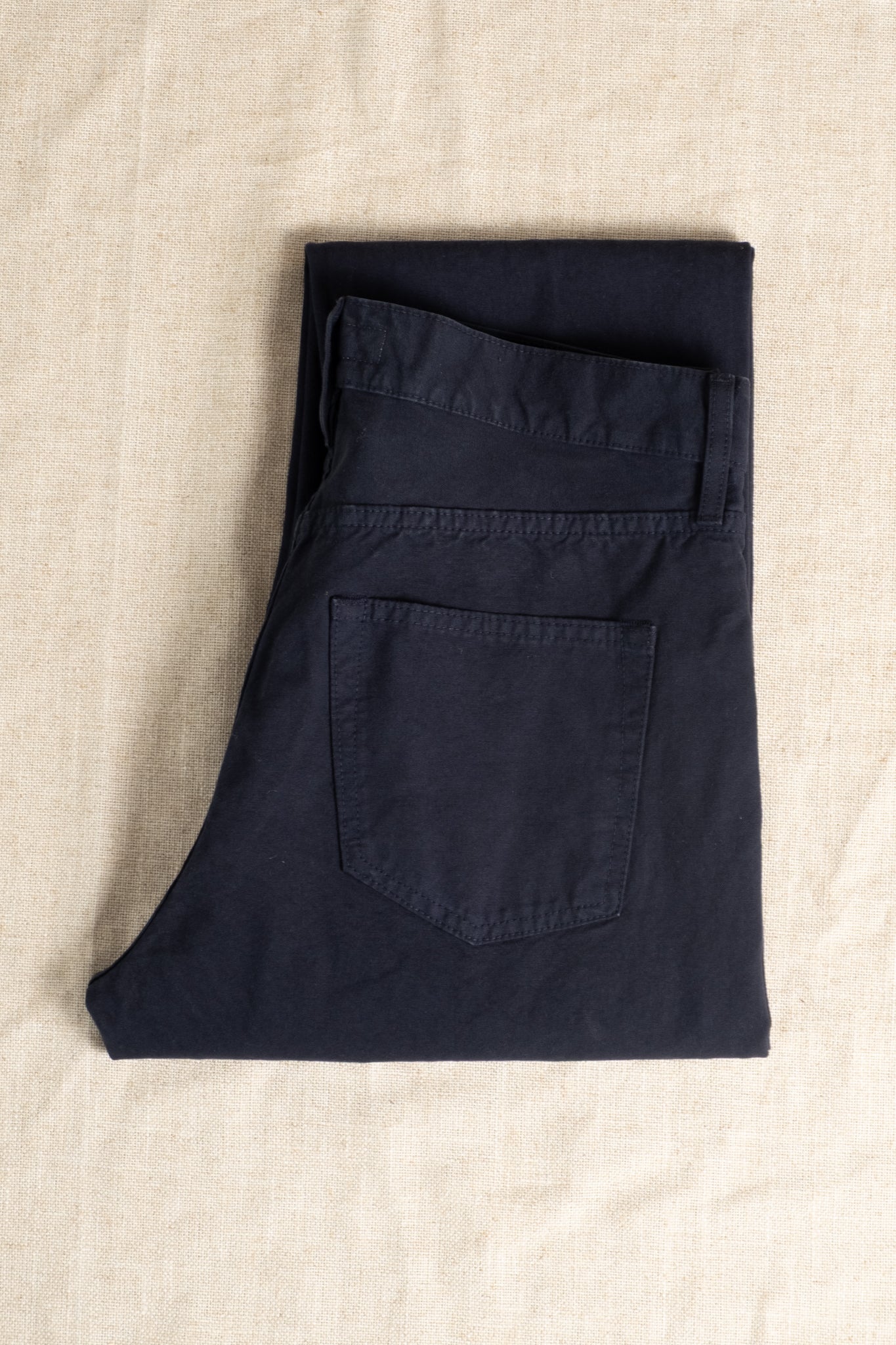 Relaxed Five-Pocket Light Canvas - Dark Blue